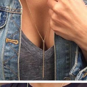 Vertical bar Necklace. Silver